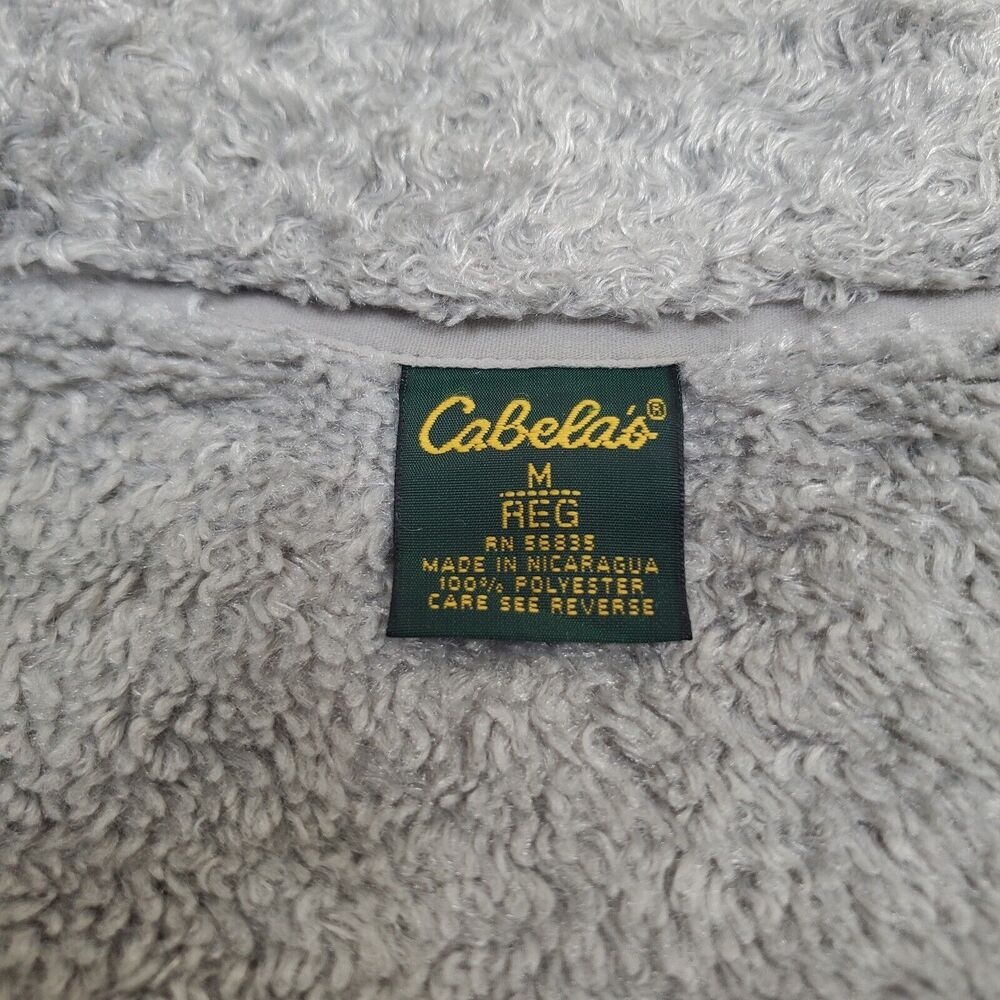 Cabela's Soft Fuzzy Fleece Polartec Jacket Light Gray Womens M Full Zip - Picture 13 of 15
